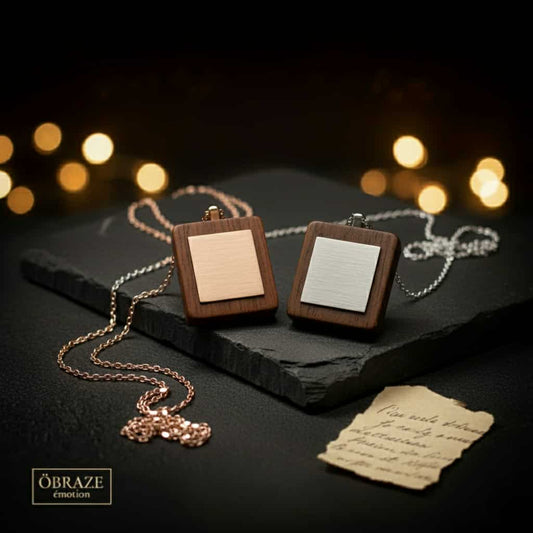 Pendentif bois et aluminium personnalisés avec sublimation, artisanal Québec
